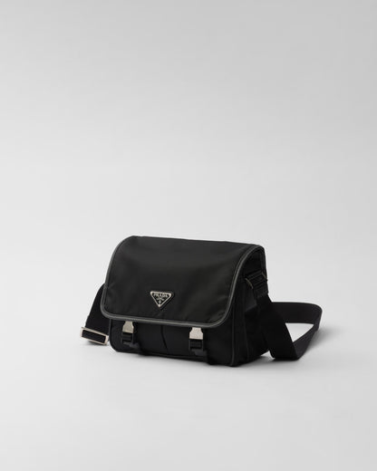 Sac porté épaule en Re-Nylon et cuir Saffiano