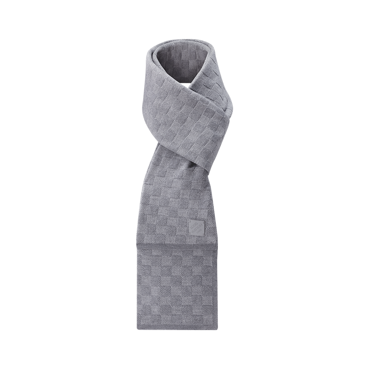 Bonnet et Écharpe Néo Petit Damier Gris