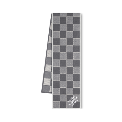 Bonnet et Écharpe Damier Heritage Gris