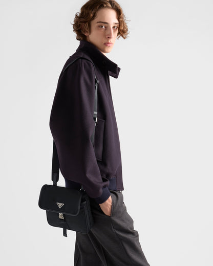 Sac porté épaule en Re-Nylon et cuir Saffiano