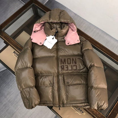 Doudoune Moncler Abbaye Marron