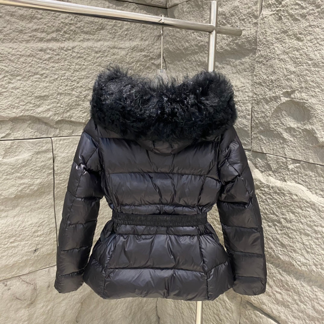 Doudoune Moncler Femme Fourrure Noir