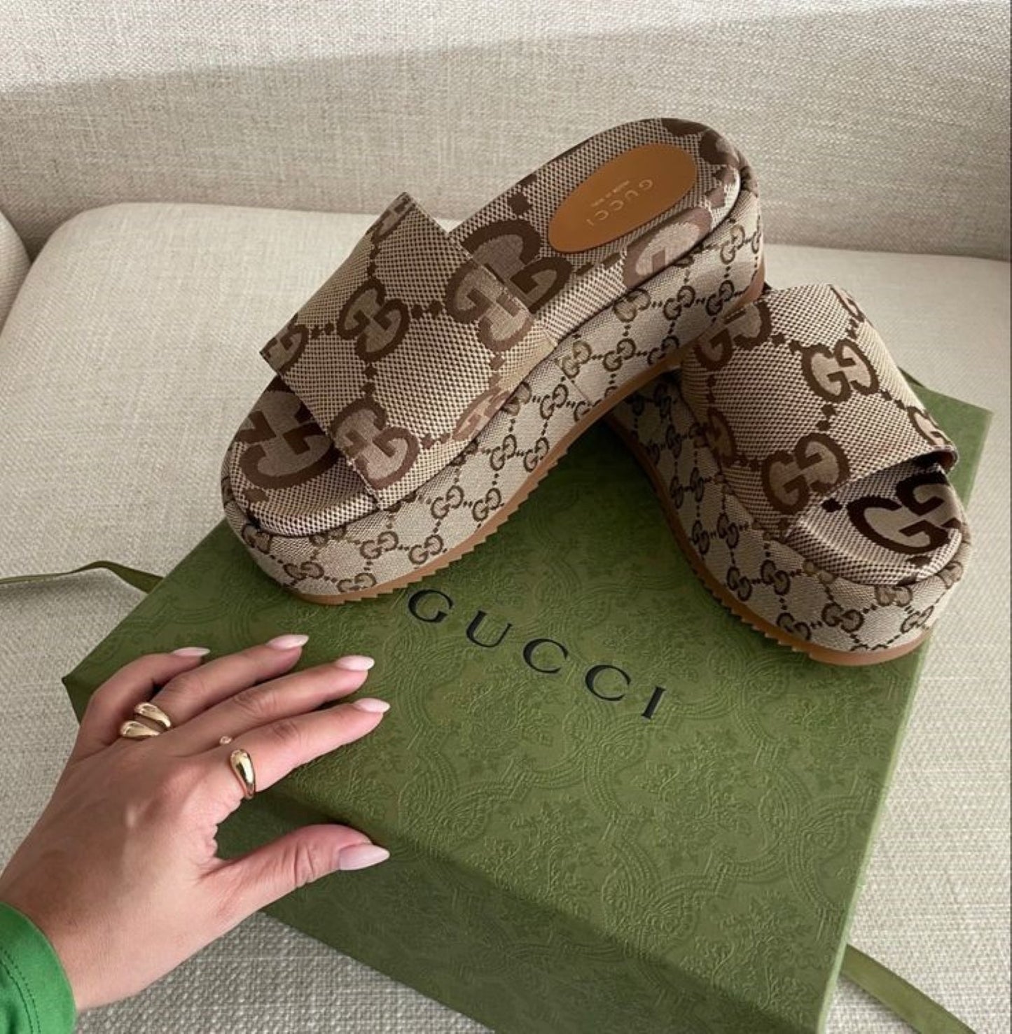 Mules à plateforme GG