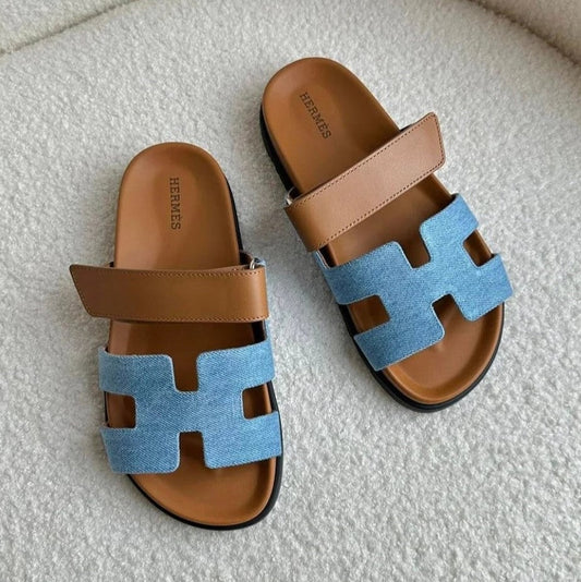 Claquettes Chypre Bleu